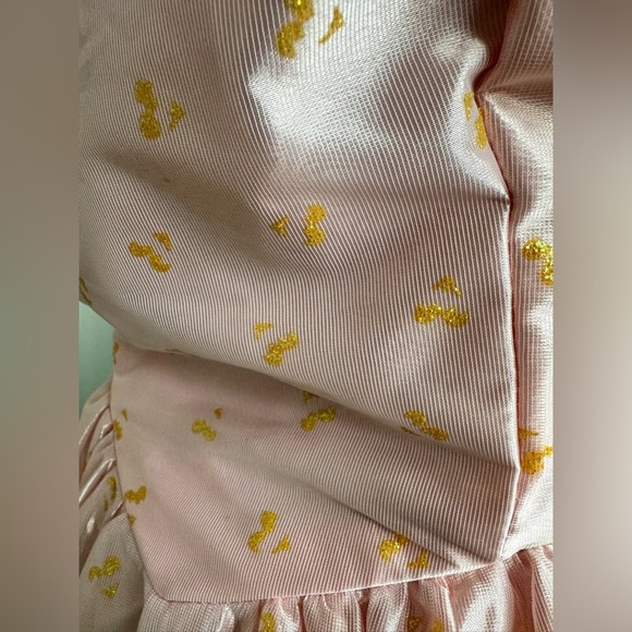 vintage 80s prom dress pink lace puffy bows tulle ball gown puff sleeves ILGWU - Picture 6 of 16